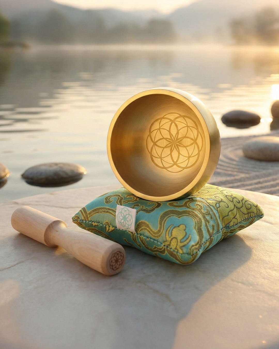 The ZenBloom™ 3″ Tibetan Singing Bowl Set