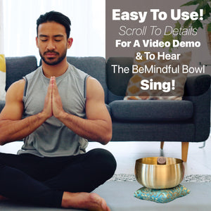 Tibetan Singing Bowl Set, 6-Inch Handcrafted for Sound Healing – The BeMindful Bowl™