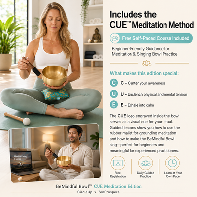 The BeMindful Bowl® | 6-Inch Tibetan Singing Bowl