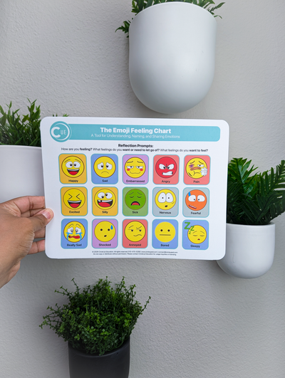 Emoji Emotions Chart 2026 Edition – 8.5x11 Soft-Touch Laminated SEL Emotion Chart (3-Pack) | By CircleUp®