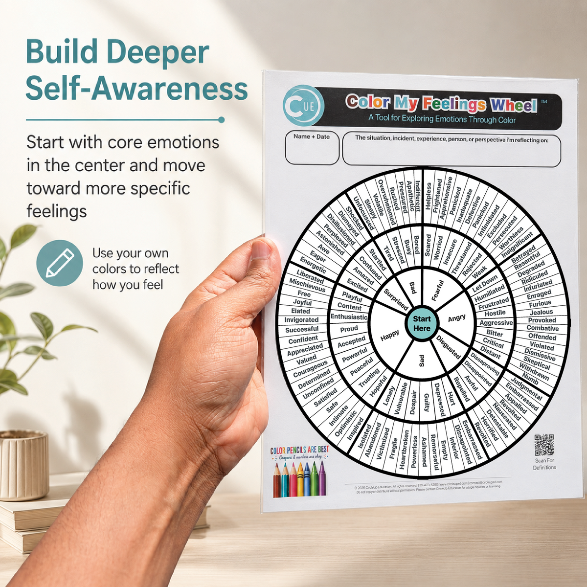 Color My Feelings Wheel™ | Color-In Emotion Reflection Activity