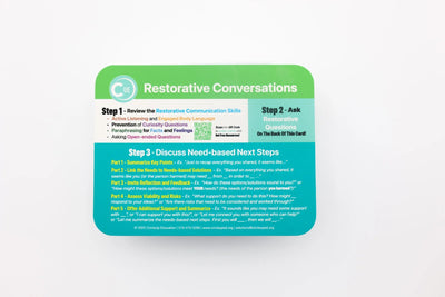 Restorative Conversations Card  – 3 Pack - Soft-Touch Laminated 6x4 Restorative Justice & Conflict Resolution Tool for Schools, Workplaces & Teams | CircleUp Education