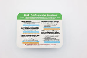 Restorative Justice Conversation Card – Conflict Resolution & RJ Facilitation Tool (6x4 Soft-Touch Laminated)