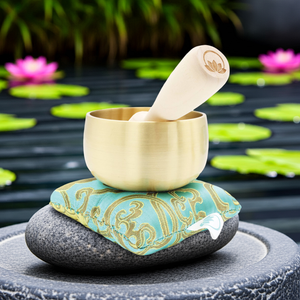 Tibetan Singing Bowl, 3-Inch Portable Lotus Edition for Sound Healing – The ZenSerenity Bowl™