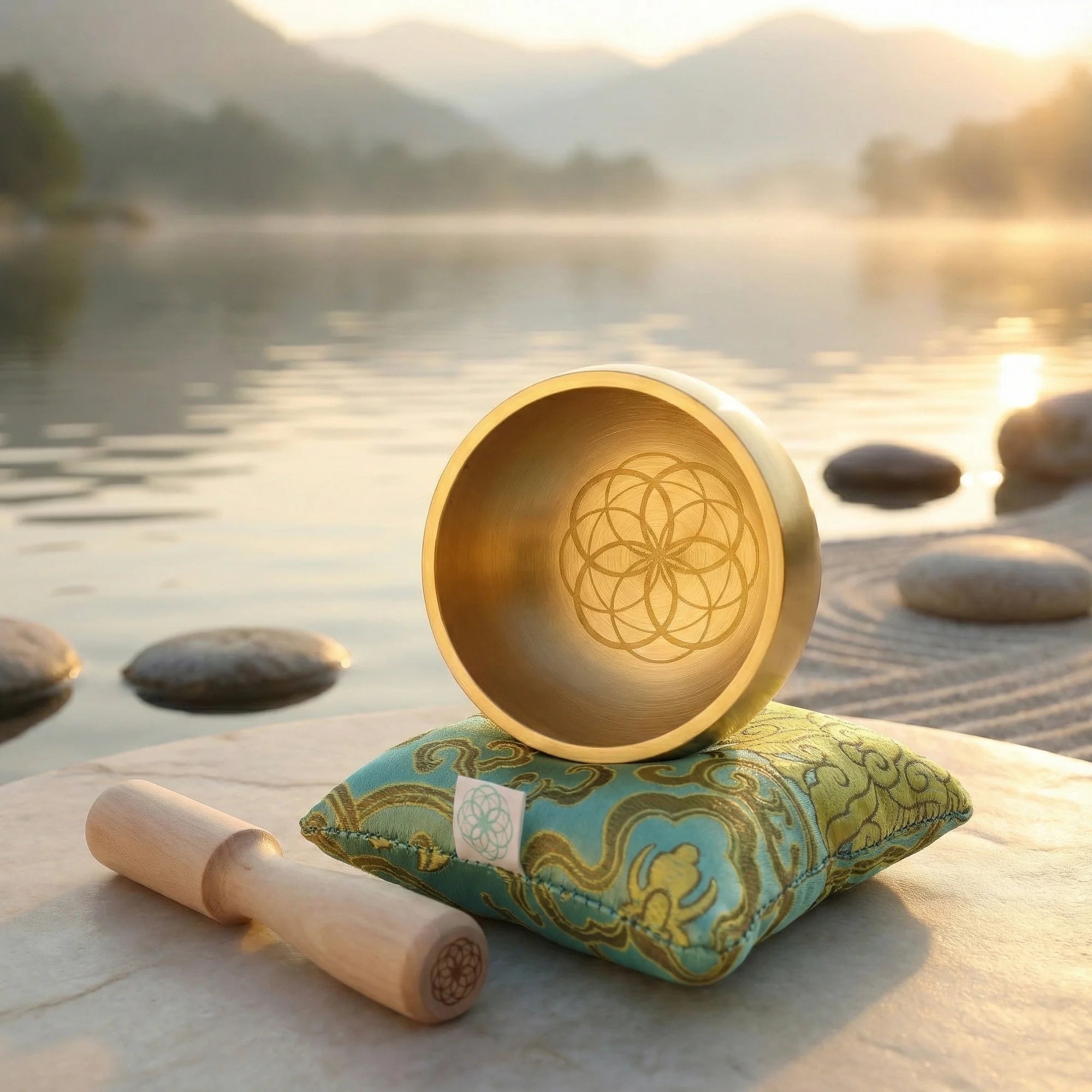 The ZenBloom™ 3″ Tibetan Singing Bowl Set